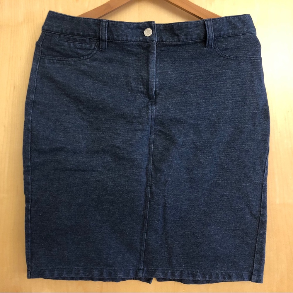 Talbots stretch denim skirt